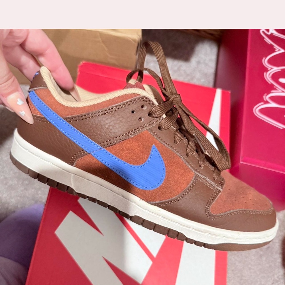Nike Men's Brown and Blue Sneakers